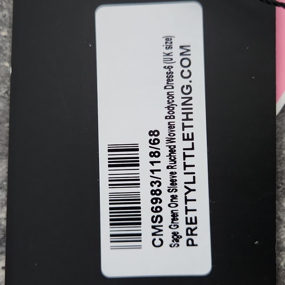 PrettyLittleThing Sage Green Dress Size US 2 - Picture 4 of 4